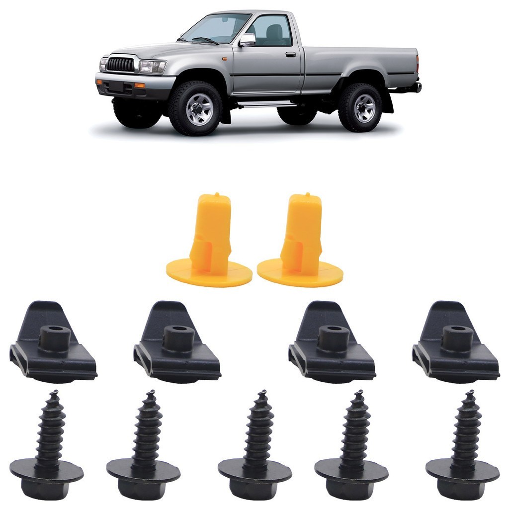 Grampos Paralama Hilux: Kit 11 Peças (2001-2005)