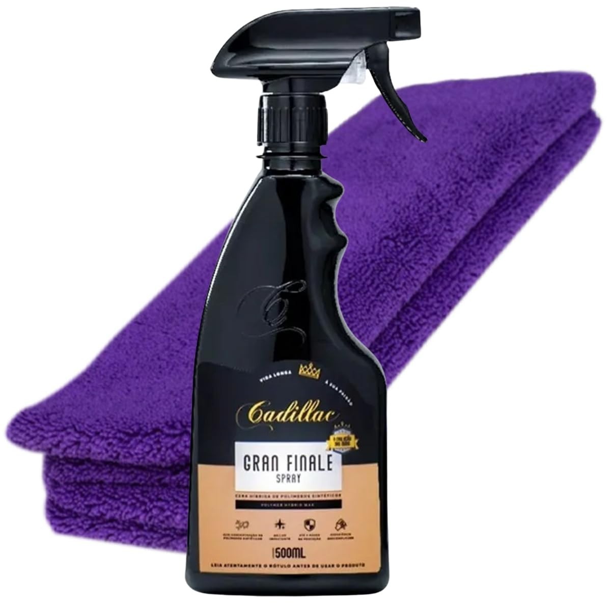 Cera Gran Finale Spray Proteção Auto Brilho + Toalha Microfibra 350 GSM - Kit Completo para Limpeza e Brilho do Seu Carro