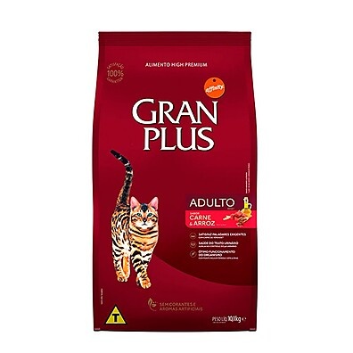Gran Plus Gatos: Nutrição Premium Sabor Carne e Arroz