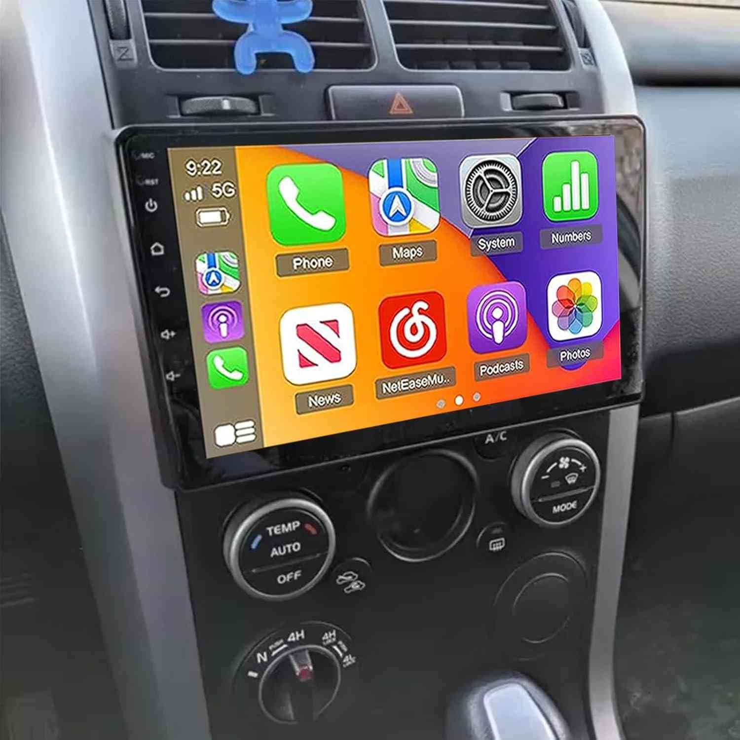 Rádio Automotivo Bobuluo 2+64GB para Suzuki Grand Vitara (2005-2015): Carplay/Android Auto Sem Fio e Tela IPS 9"