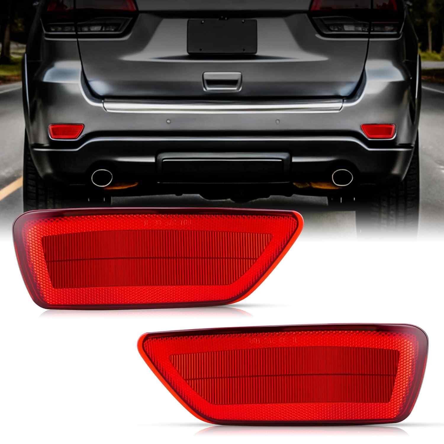 Refletores Para-choque Traseiro D-Lumina para Jeep Grand Cherokee, Compass, Patriot e Dodge Journey | Segurança e Estilo