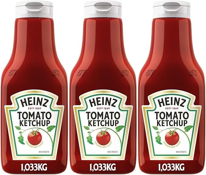 Kit 3 Ketchup Heinz Tradicional 1,033KG GRANDE GIGANTE ORIGINAL