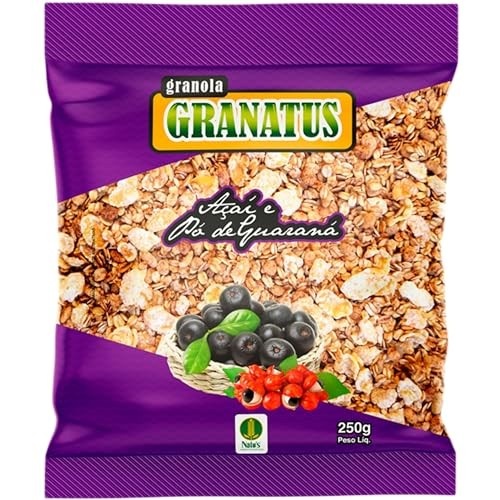 Natu's, Granola com Açaí & Pó de Guaraná, Power, Granatus, 250 Gramas
