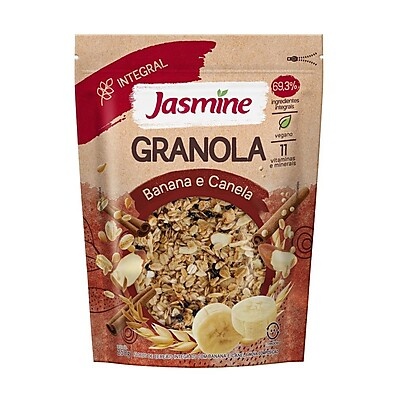 Granola Integral Jasmine Banana e Canela 250g – Saudável e Deliciosa