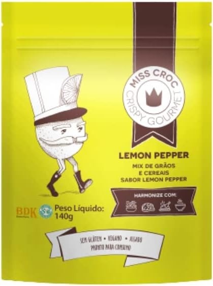 Kit 3X: Granola Crispy Lemon Pepper Sachê Miss Croc 140g