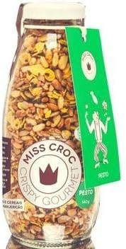 Granola Crispy Pesto Sem Glúten Garrafa Miss Croc 140g