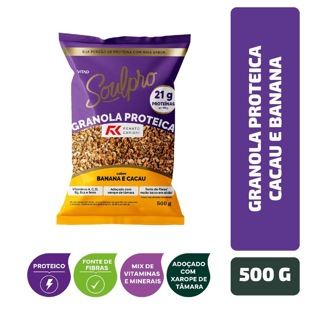 Granola Proteica Cacau e Banana RC Soulpro 500g: Energia e Nutrição em Cada Colherada!
