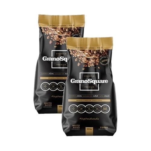 Kit 2X: Granola Premium Tradicional Sem Glúten GranoSquare 800g