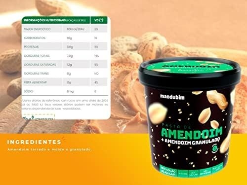 PASTA DE AMENDOIM INTEGRAL COM GRANULADO