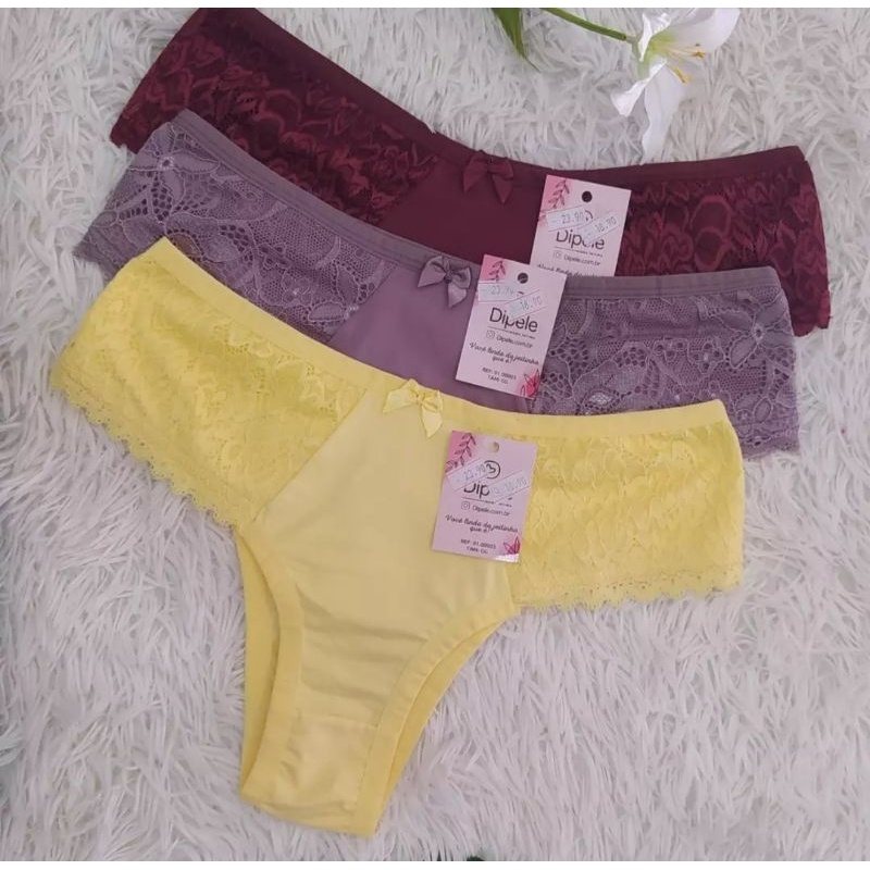 Kit 10 Calcinhas Tanga Conforto Luxo com Frete Grátis