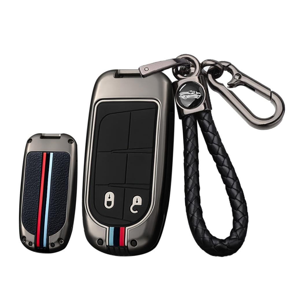ontto Capa de chave de carro com proteção de 360 graus elegante para Jeep Grand Renegade Cherokee