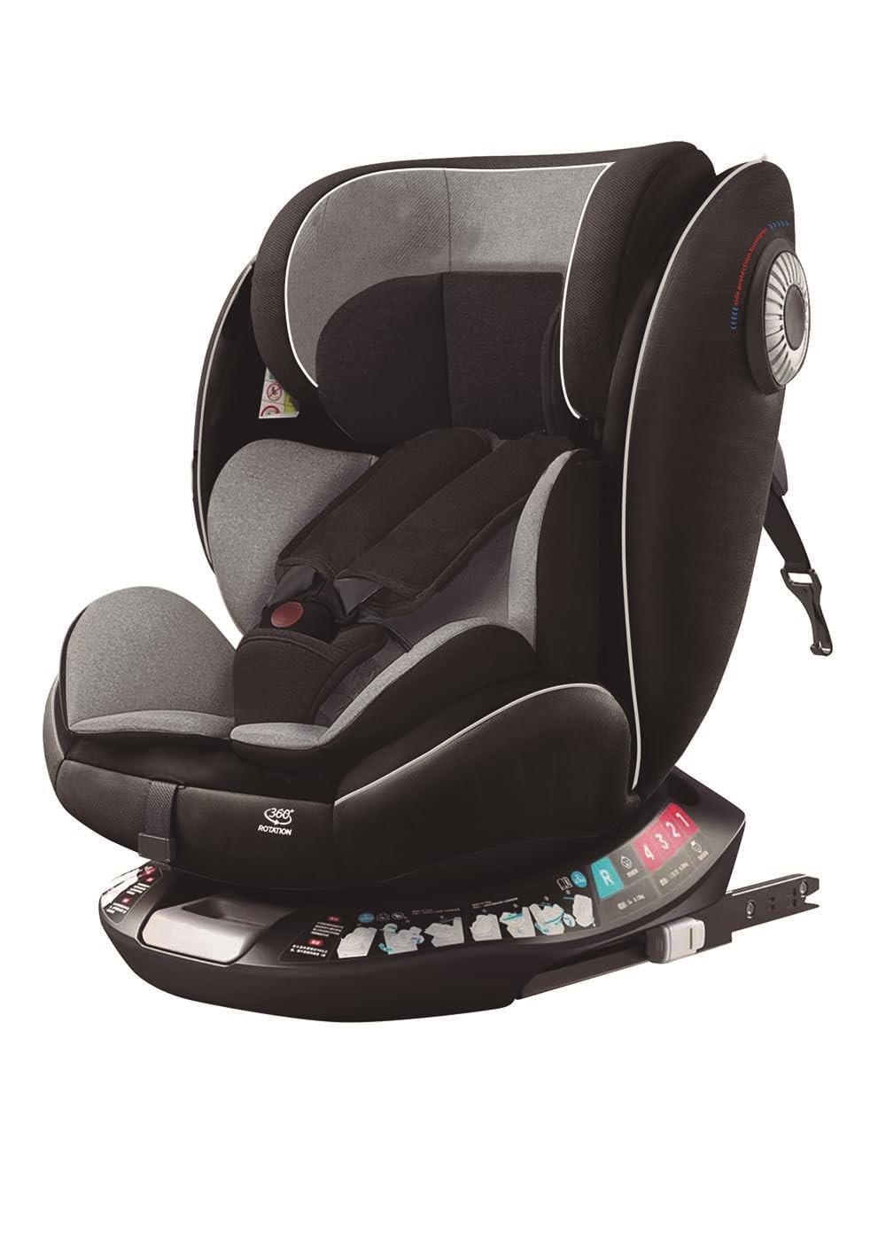 Cadeira de Bebê para Carro Zippy Toys Gray 360° ISOFIX - Segurança e Conforto em Todas as Viagens