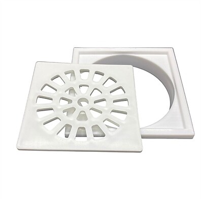 Grelha Quadrada 100mm Rebouças: Escoamento Eficiente!