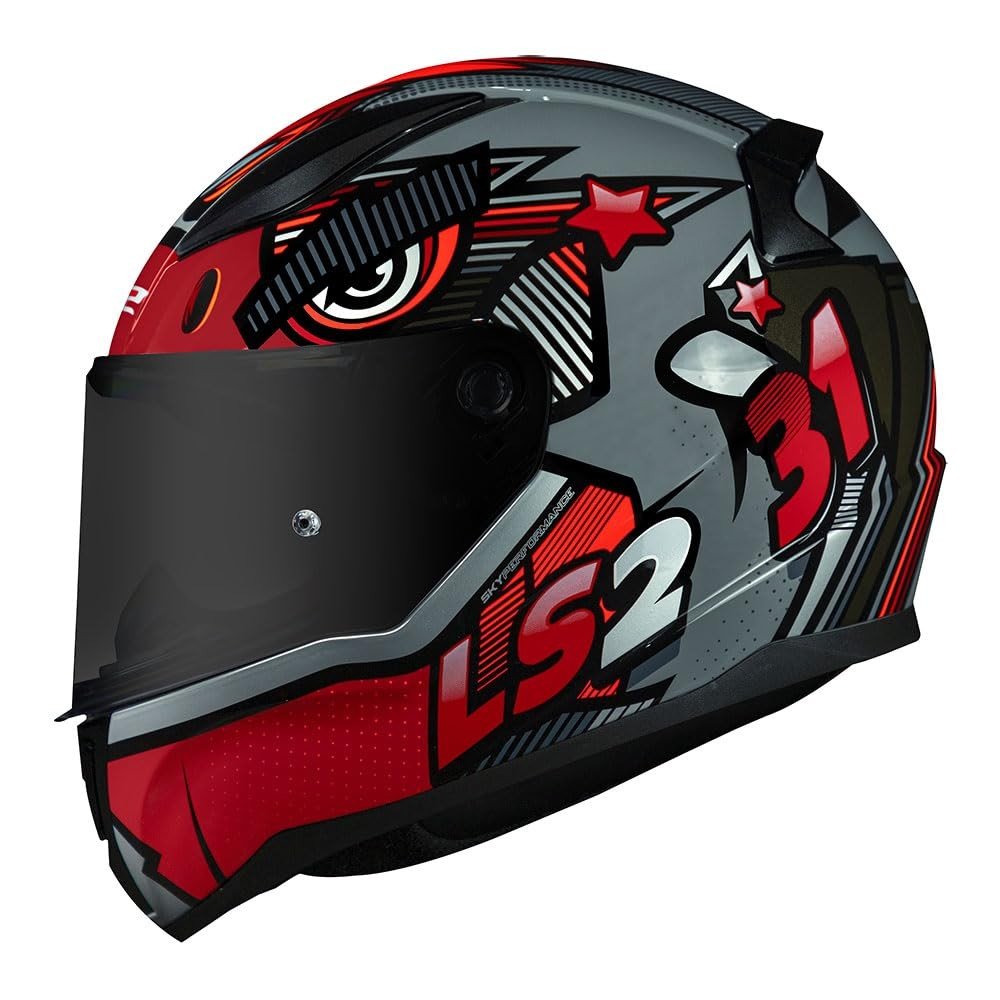 Capacete LS2 FF353 Rapid Khan Grey/Red XL: Segurança e Estilo para Sua Pilotagem