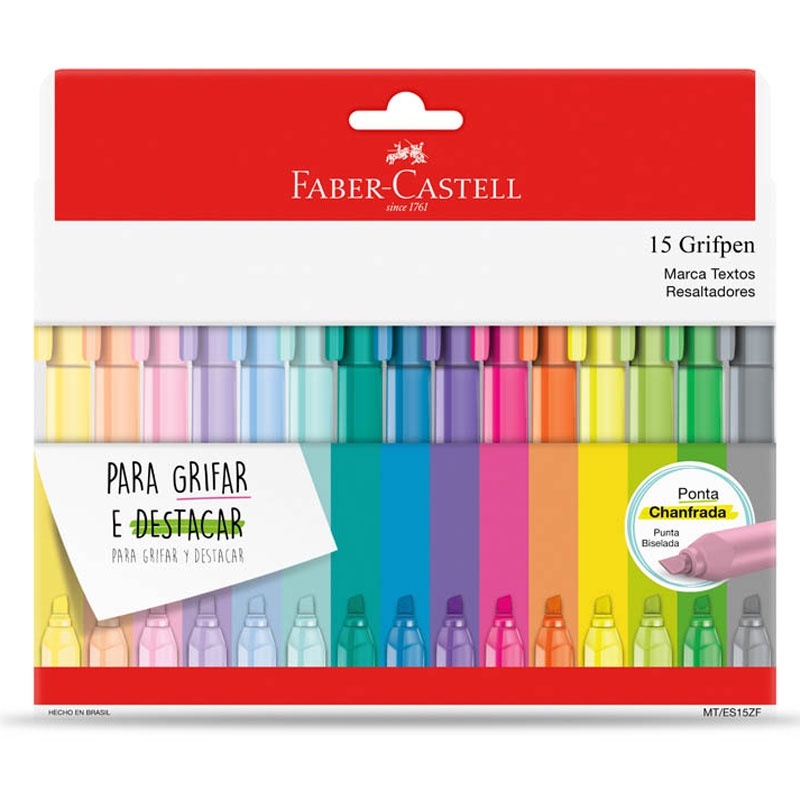 Grifpen Faber-Castell: 15 Cores Incríveis!
