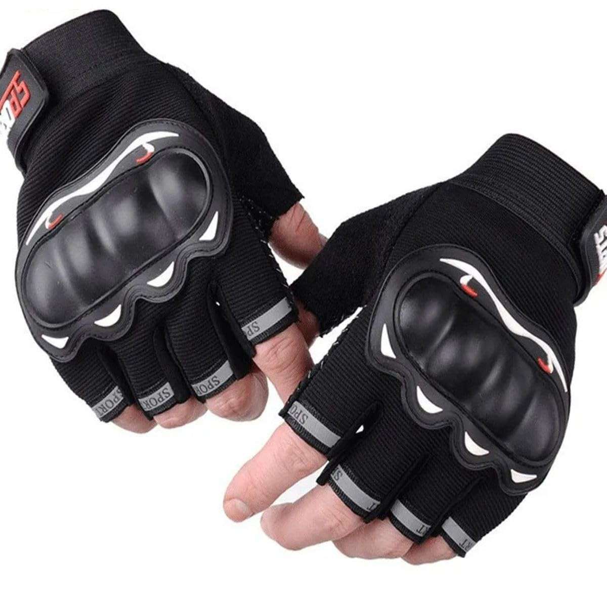 Luva Meio Dedo Moto/Bike: Proteção, Conforto e Grip Antiderrapante - Unissex IMAGEMTECH