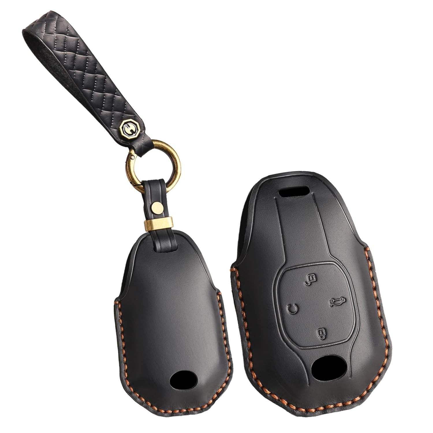 KUNIO Capa de couro de vaca para chave de carro adequada para GAC Trumpchi Legend GS8 GM8