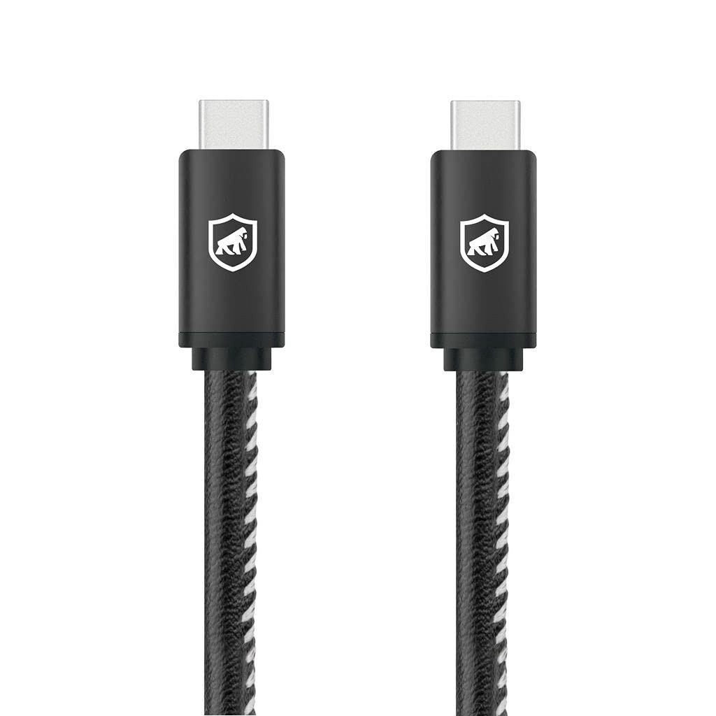 Cabo Turbo Militar Gshield Type-C/Type-C 1.5m: Carregamento Rápido 60W Qualcomm 3.0 e Durabilidade Extrema