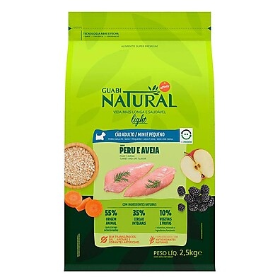 Guabi Natural Light: Ração para Cães Mini/Pequenos