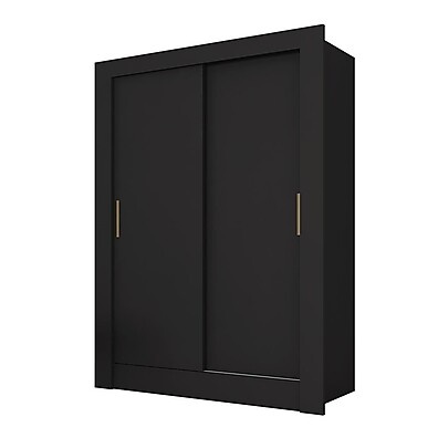 Guarda Roupa 2 Portas Correr Betina: Preto e Prático!
