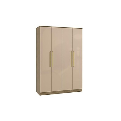 Guarda-Roupa 4 Portas Kappesberg Adapt – Nogueira/Macadâmia
