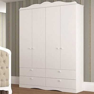 Guarda-Roupa Bebê 4 Portas: Organize com Estilo!