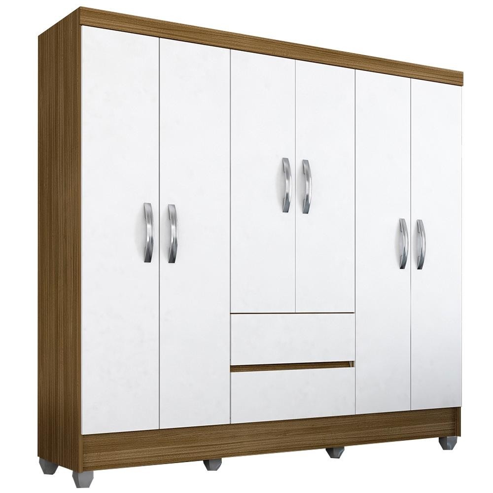 Guarda-Roupa Bruna 6 Portas: Organize seu Quarto com Estilo