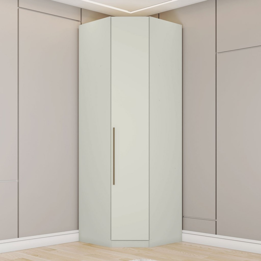 Guarda-Roupa Canto Oblíquo Seletto Areia – Design Moderno e Funcional