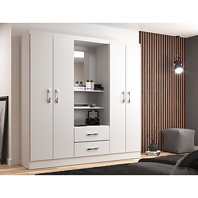 Guarda Roupa Casal 4 Portas Branco – Espaço, Estilo e Qualidade
