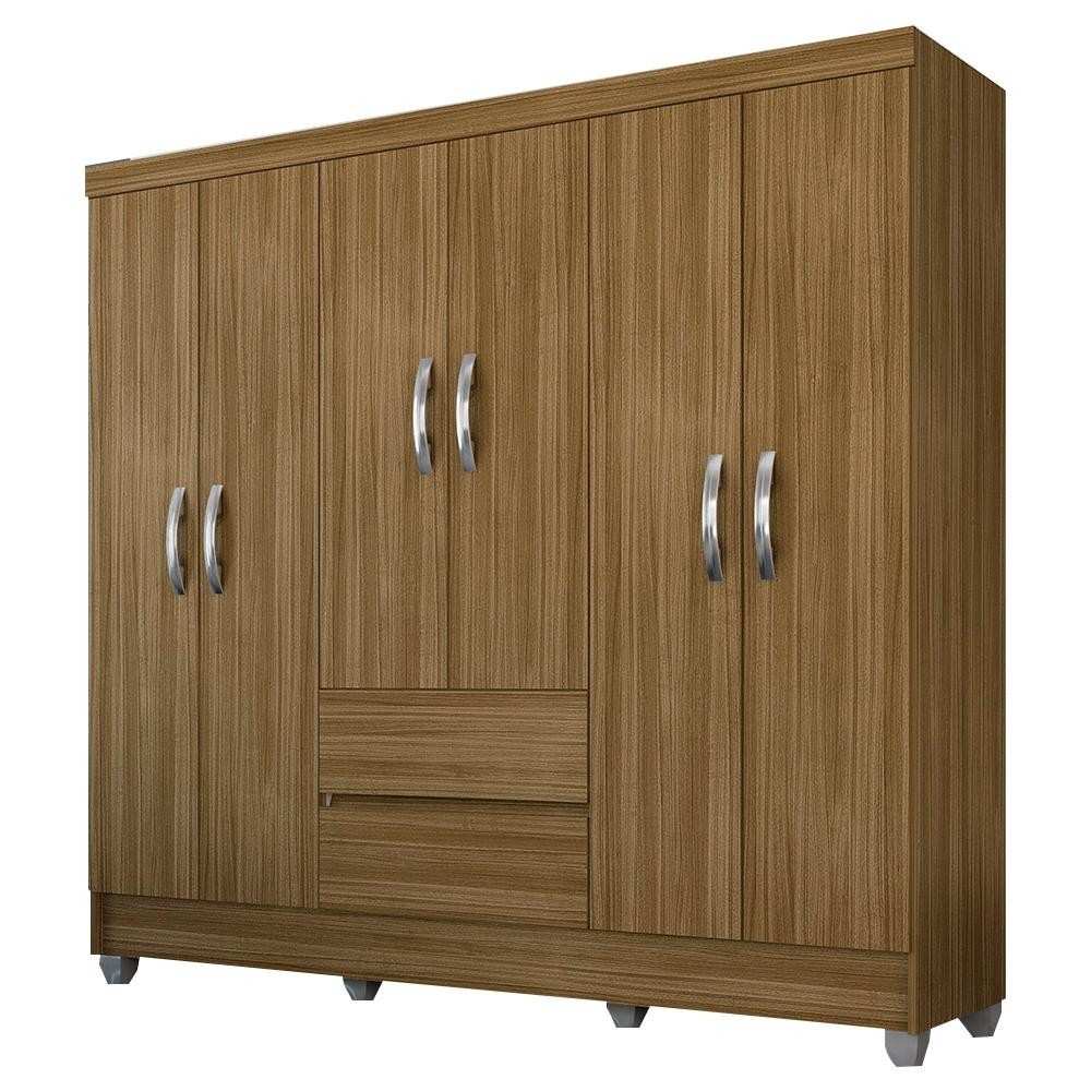 Guarda Roupa Casal 6 Portas Bruna Boreal