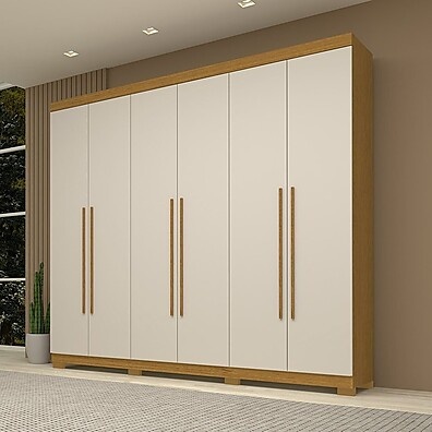 Guarda-Roupa Casal 6 Portas Buganvílea Espresso – Organize com Estilo