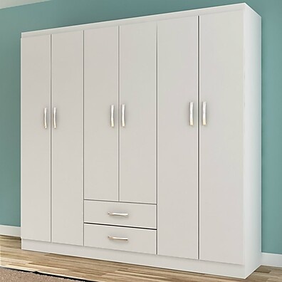 Guarda Roupa Casal: 6 Portas e 2 Gavetas