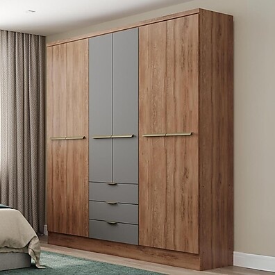 Guarda-Roupa Casal 6 Portas Troy: Organize Seu Quarto com Estilo