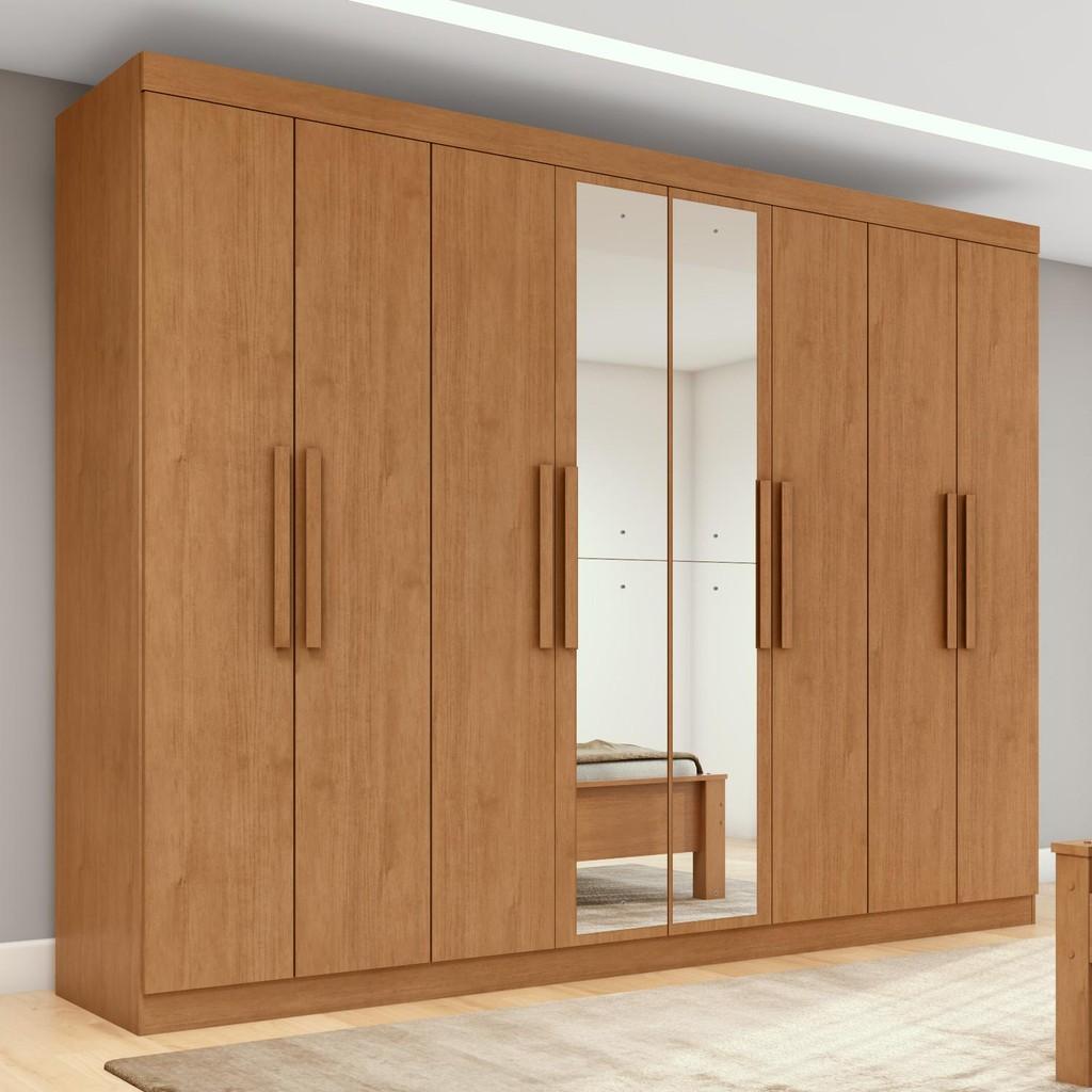 Guarda Roupa Casal 8 Portas: Slim, Espelhado e Moderno