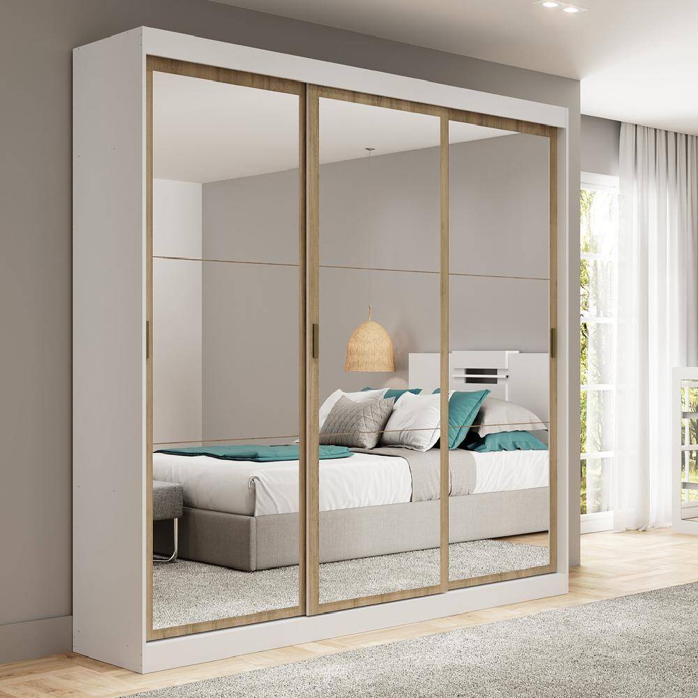 Guarda Roupa Casal Branco 3 Portas: Espaço & Elegância