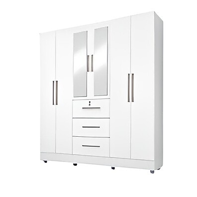 Guarda Roupa Casal Branco 6 Portas: Tokio, Espaço e Elegância