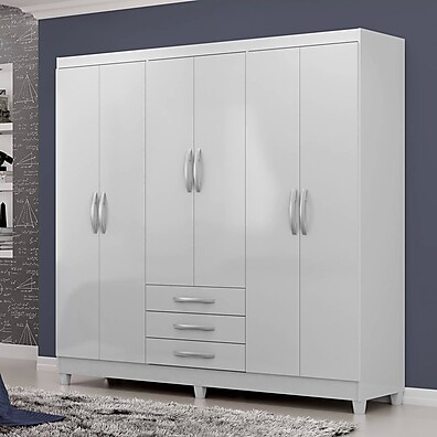 Guarda Roupa Casal Branco: Toledo 6 Portas