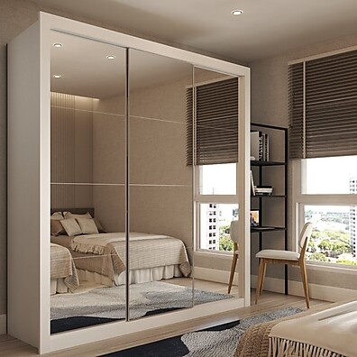 Guarda-Roupa Casal Espelhado: Mais Espaço e Elegância!