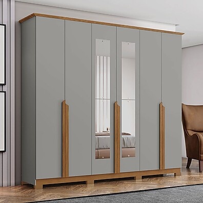 Guarda-Roupa Casal Henn: 6 Portas e 6 Gavetas
