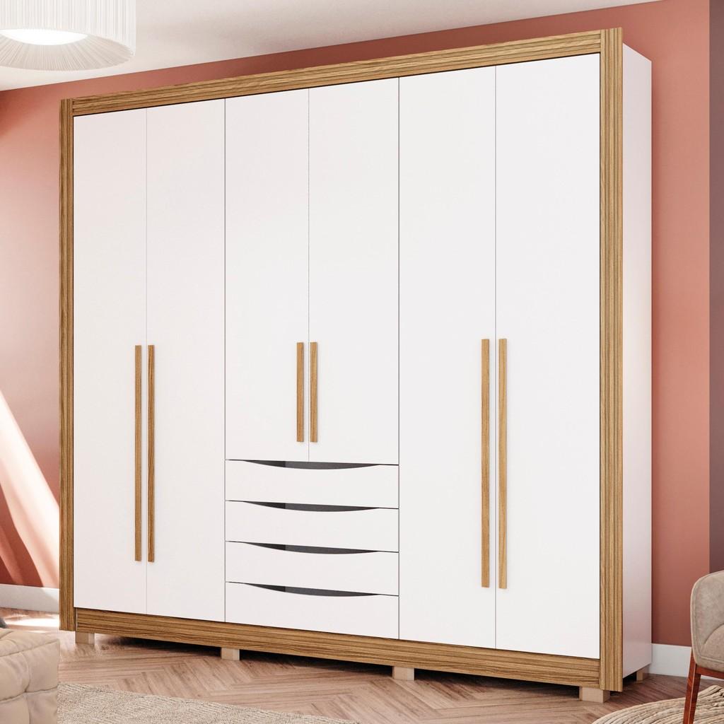 Guarda-Roupa Casal Kappesberg: 6 Portas, 4 Gavetas