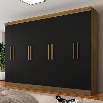 Guarda Roupa Casal Mariah: 8 Portas e Design Moderno
