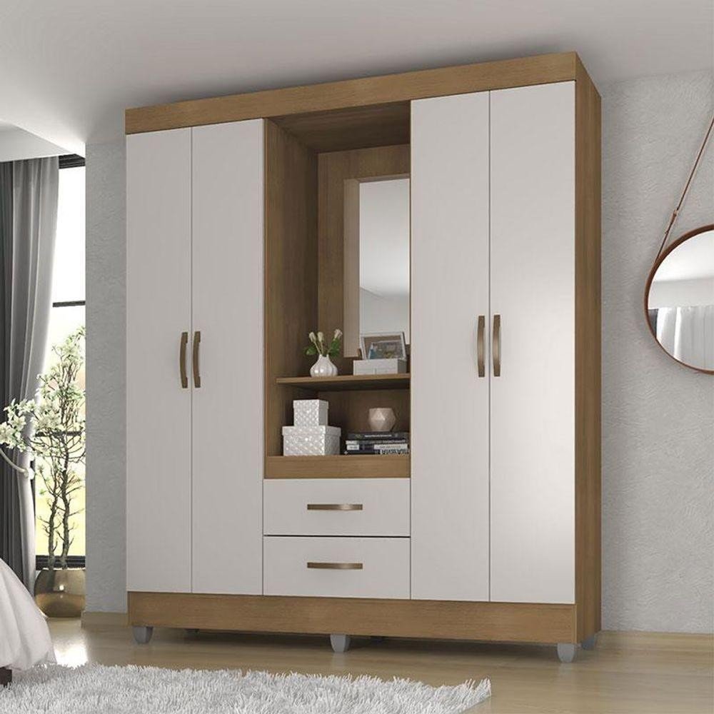 Guarda Roupa Casal Nature Off White: Organize com Estilo!