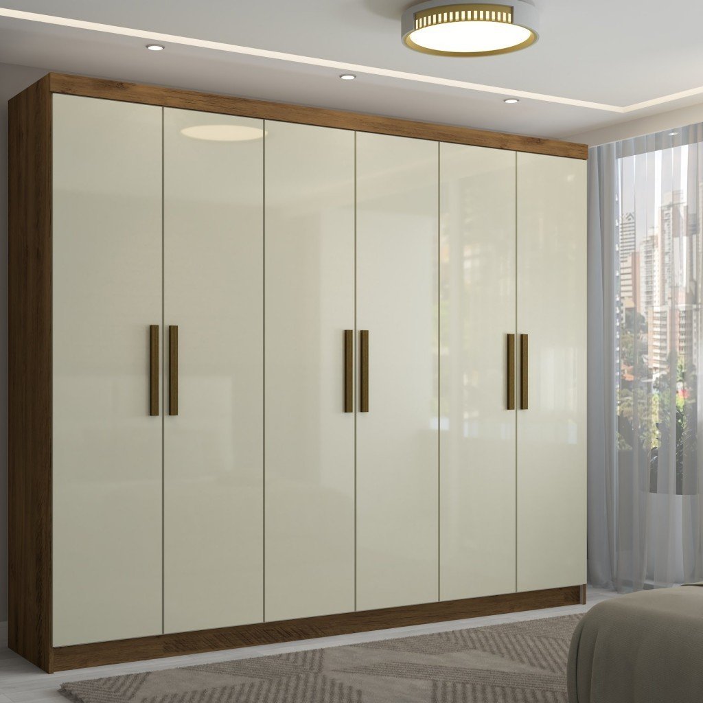 Guarda-Roupa Casal Odisseia: 6 Portas e 2 Gavetas