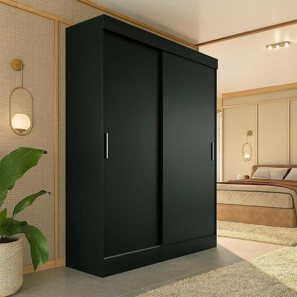 Guarda-Roupa Casal Preto Boreal: 2 Portas e Mais!