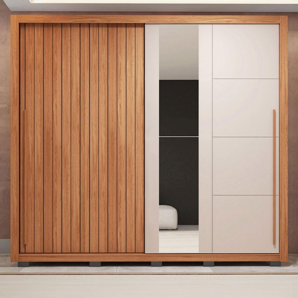 Guarda-Roupa Casal Romanus: Espelho e 4 Gavetas