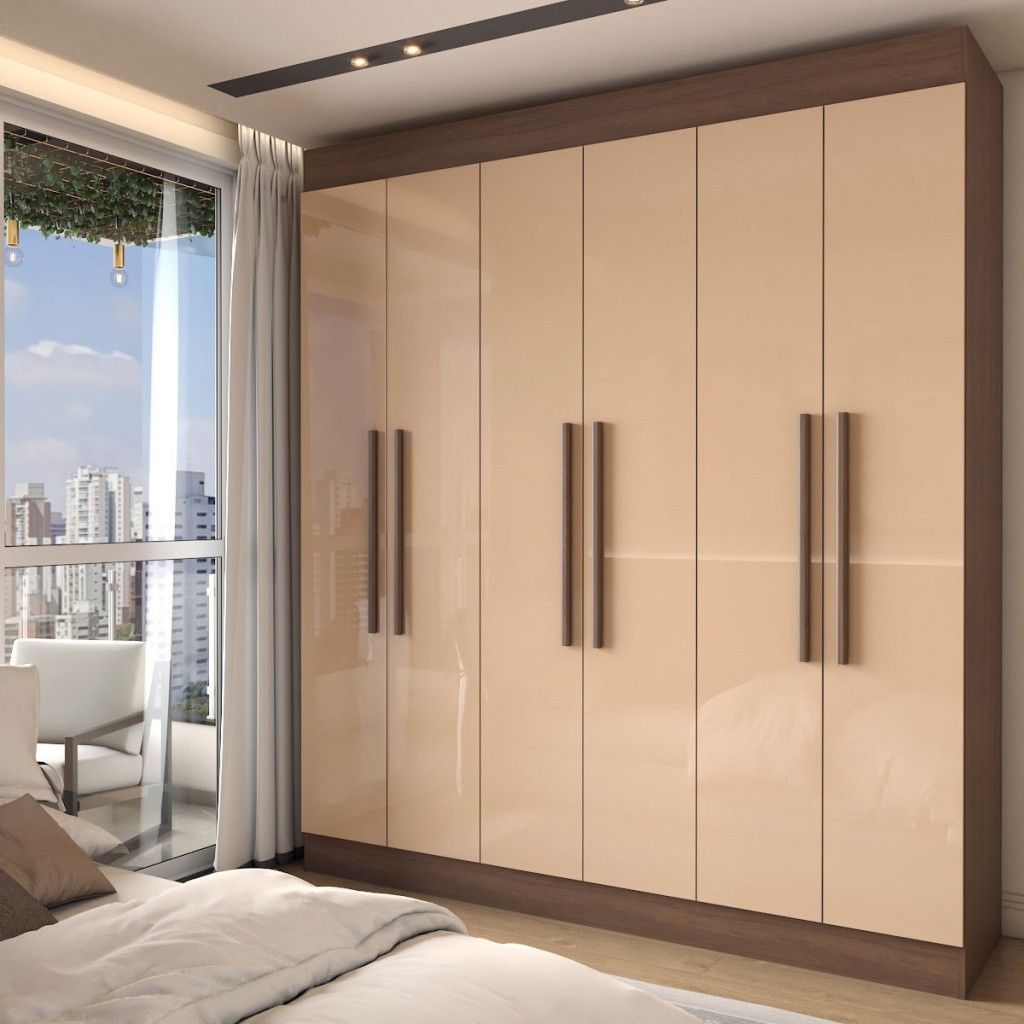 Guarda-Roupa Casal Suíça: 6 Portas e 2 Gavetas