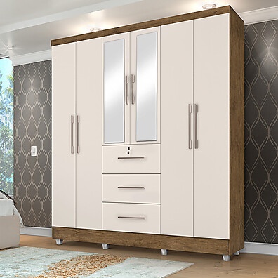 Guarda Roupa Casal Tókio: Espaço e Elegância