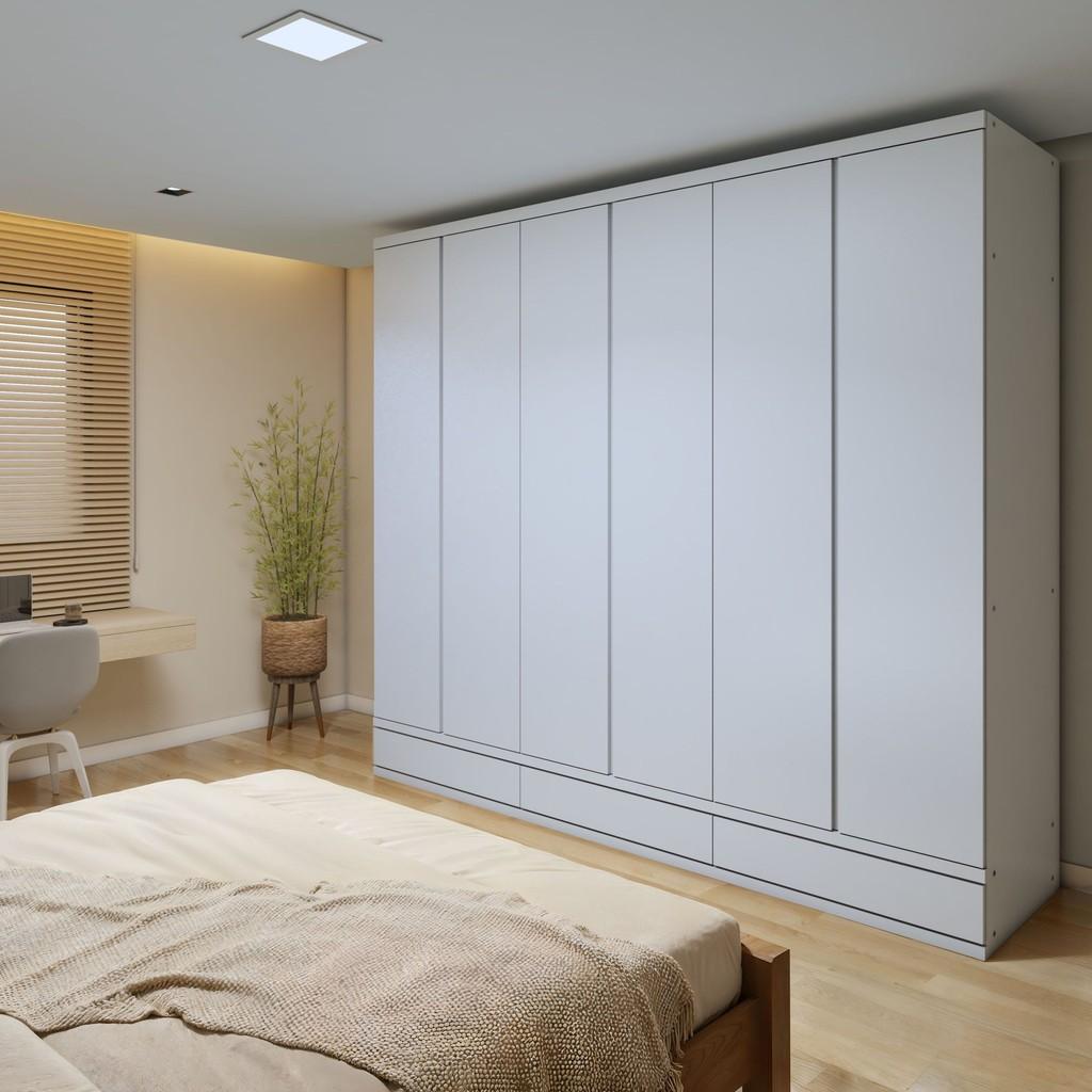 Guarda Roupa Casal Urbano: 6 Portas + 9 Gavetas