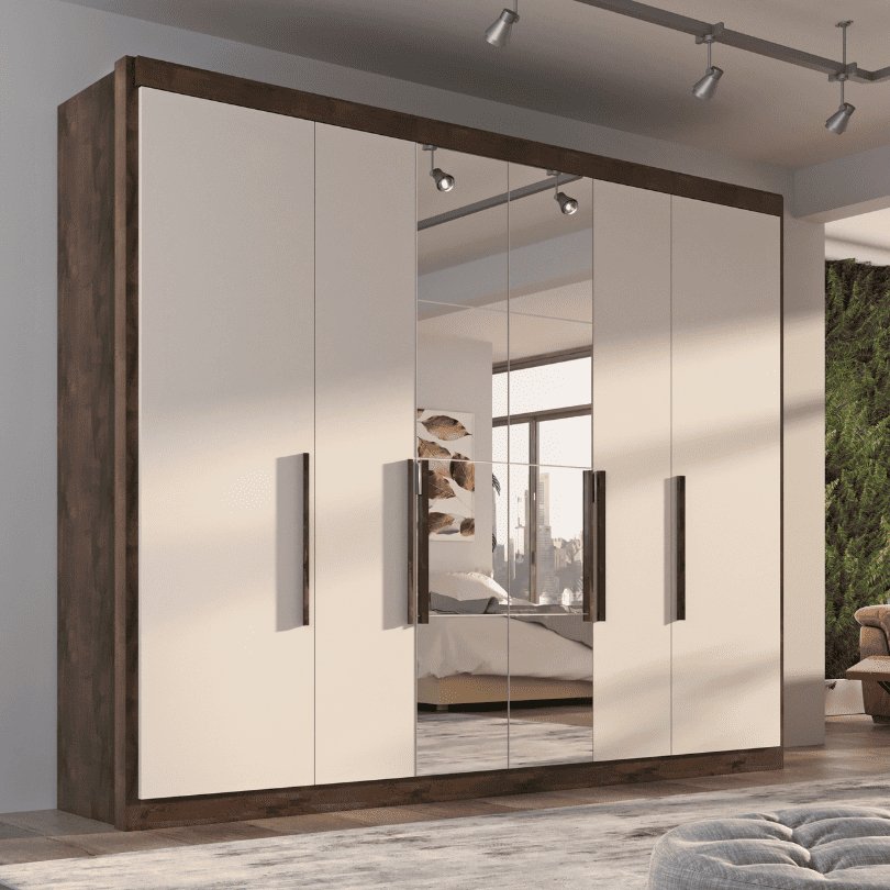 Guarda Roupa Casal Valencia: 6 Portas e Muito Espaço!