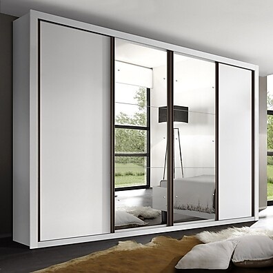 Guarda Roupa Casal Zara 279,3cm com Espelho - Organize com Estilo